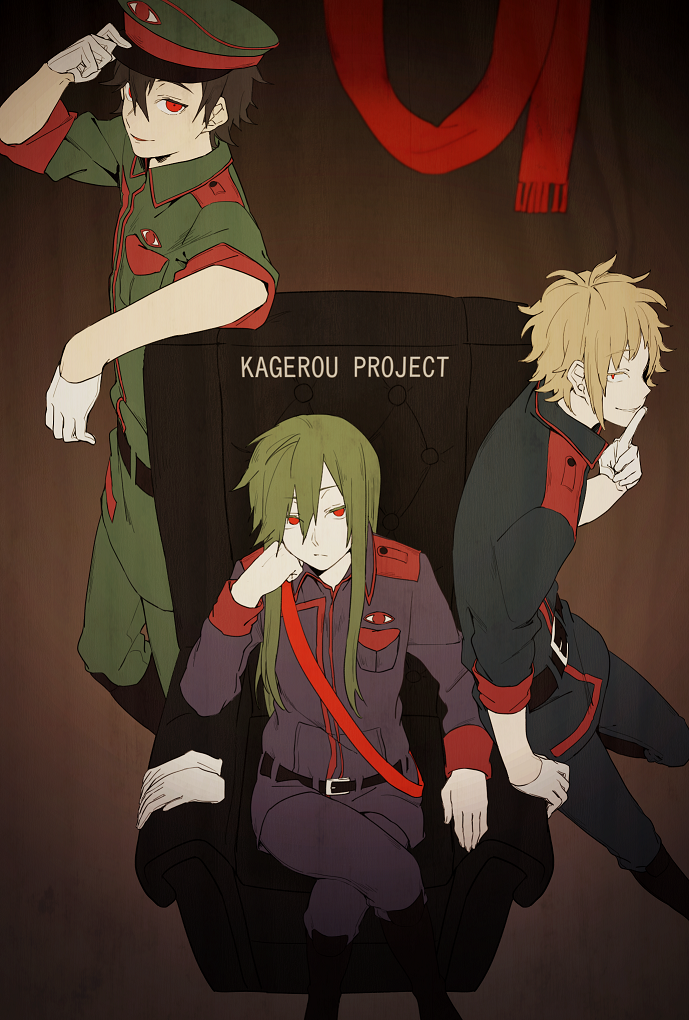 kido tsubomi, kano shuuya, and seto kousuke (kagerou project) drawn by nekome3