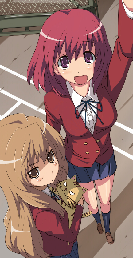 aisaka taiga and kushieda minori (toradora!) drawn by imo_works