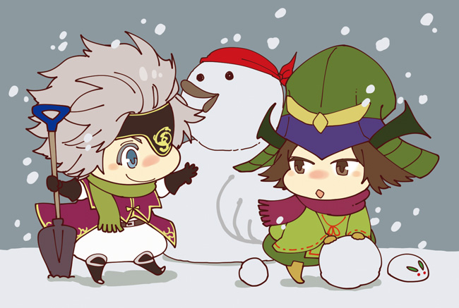 chousokabe motochika and mouri motonari (sengoku basara) drawn by yona_(waiko)