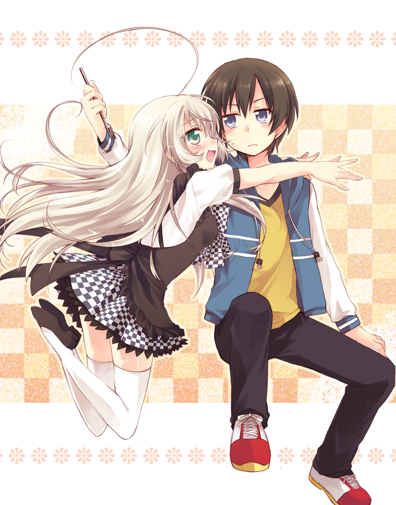 nyarlathotep and yasaka mahiro (haiyore! nyaruko-san) drawn by kousetsu