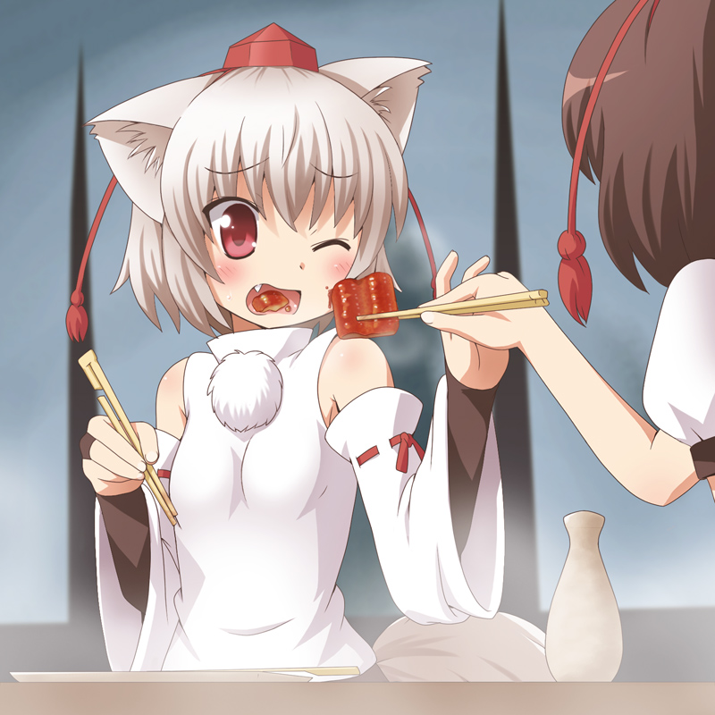 shameimaru aya and inubashiri momiji (touhou) drawn by haruna_mao