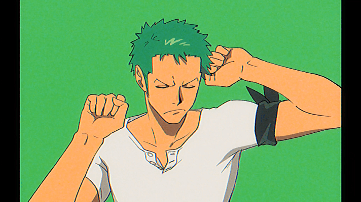 roronoa zoro (one piece) drawn by qin_(7833198)