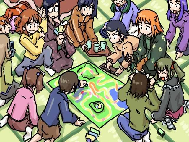 randou rino, izumi kaori, jinguuji kanade, kutsugi kotoha, katsura seina, and 8 more (gokujou seitokai)
