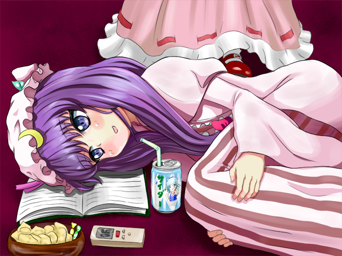 remilia scarlet, cirno, and patchouli knowledge (touhou) drawn by tonakai_(bunsuka)