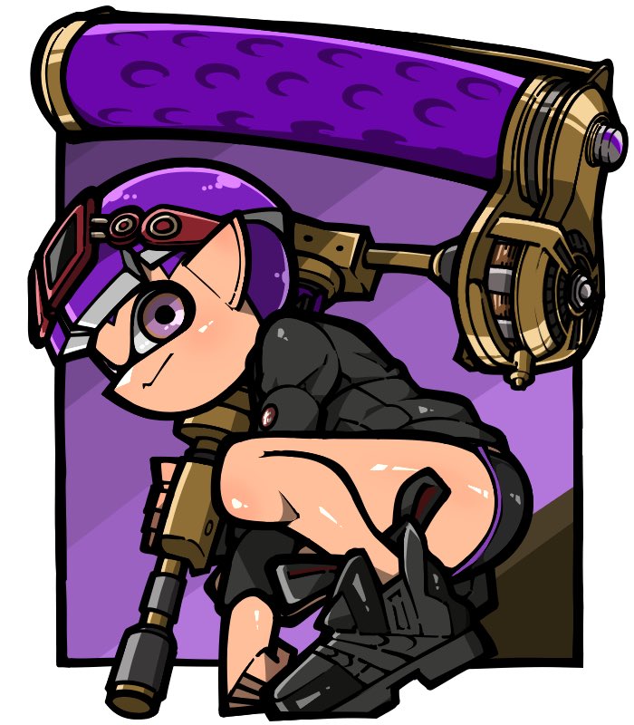 inkling player character and inkling girl (splatoon) drawn by name_omoitukan2