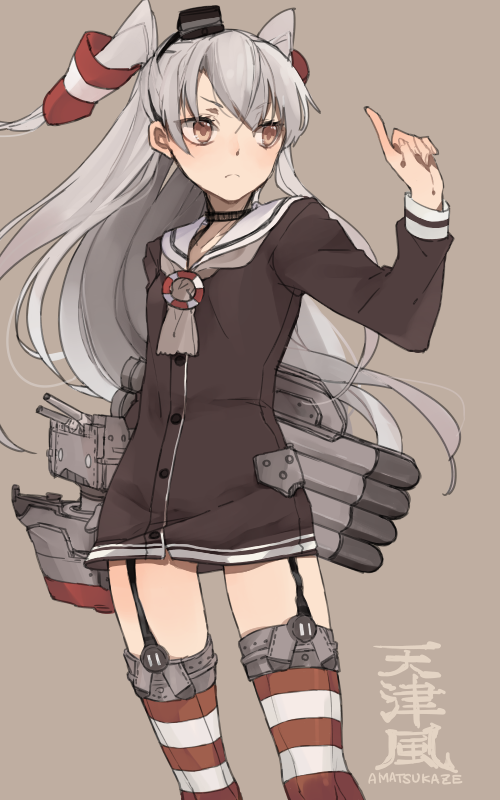 amatsukaze and rensouhou-kun (kantai collection) drawn by hita_(hitapita)