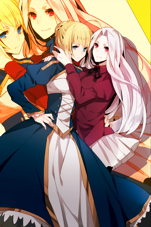artoria pendragon, saber, and irisviel von einzbern (fate and 1 more) drawn by yayata_(884)