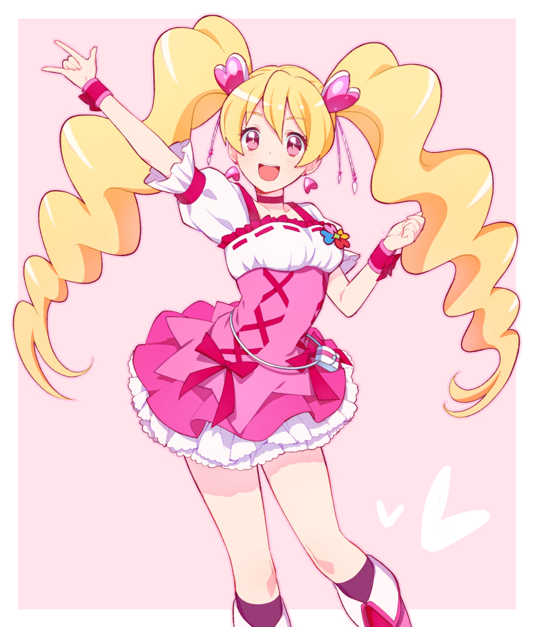 momozono love and cure peach (precure and 1 more) drawn by kurochiroko