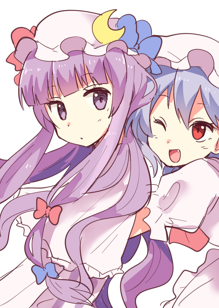 remilia scarlet and patchouli knowledge (touhou) drawn by hatsukaze33