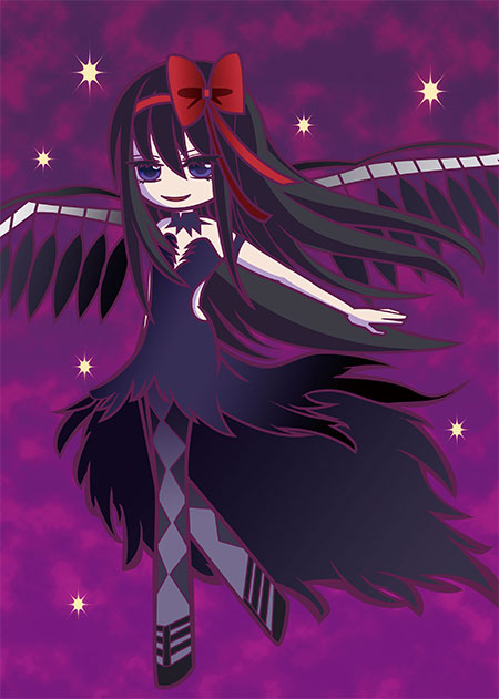 akemi homura and akuma homura (mahou shoujo madoka magica and 1 more) drawn by tou