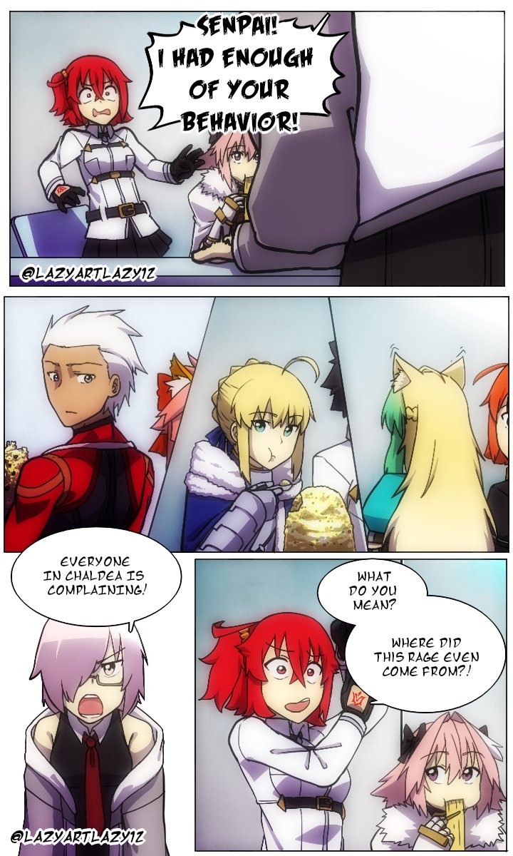 artoria pendragon, saber, mash kyrielight, fujimaru ritsuka, tamamo, and 4 more (fate and 1 more) drawn by lazyartlazy12 and tyrnickleback