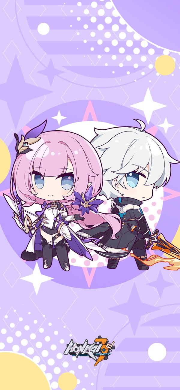 elysia and kevin kaslana (honkai and 1 more)