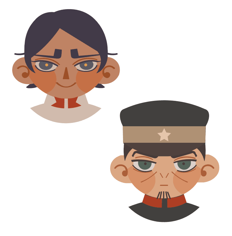 tsukishima hajime and koito otonoshin (golden kamuy) drawn by chengongzi123