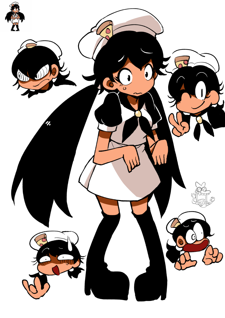 peppino spaghetti and peppina ramen (pizza tower) drawn by fun_bo