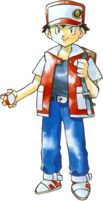 red (pokemon and 1 more) drawn by sugimori_ken