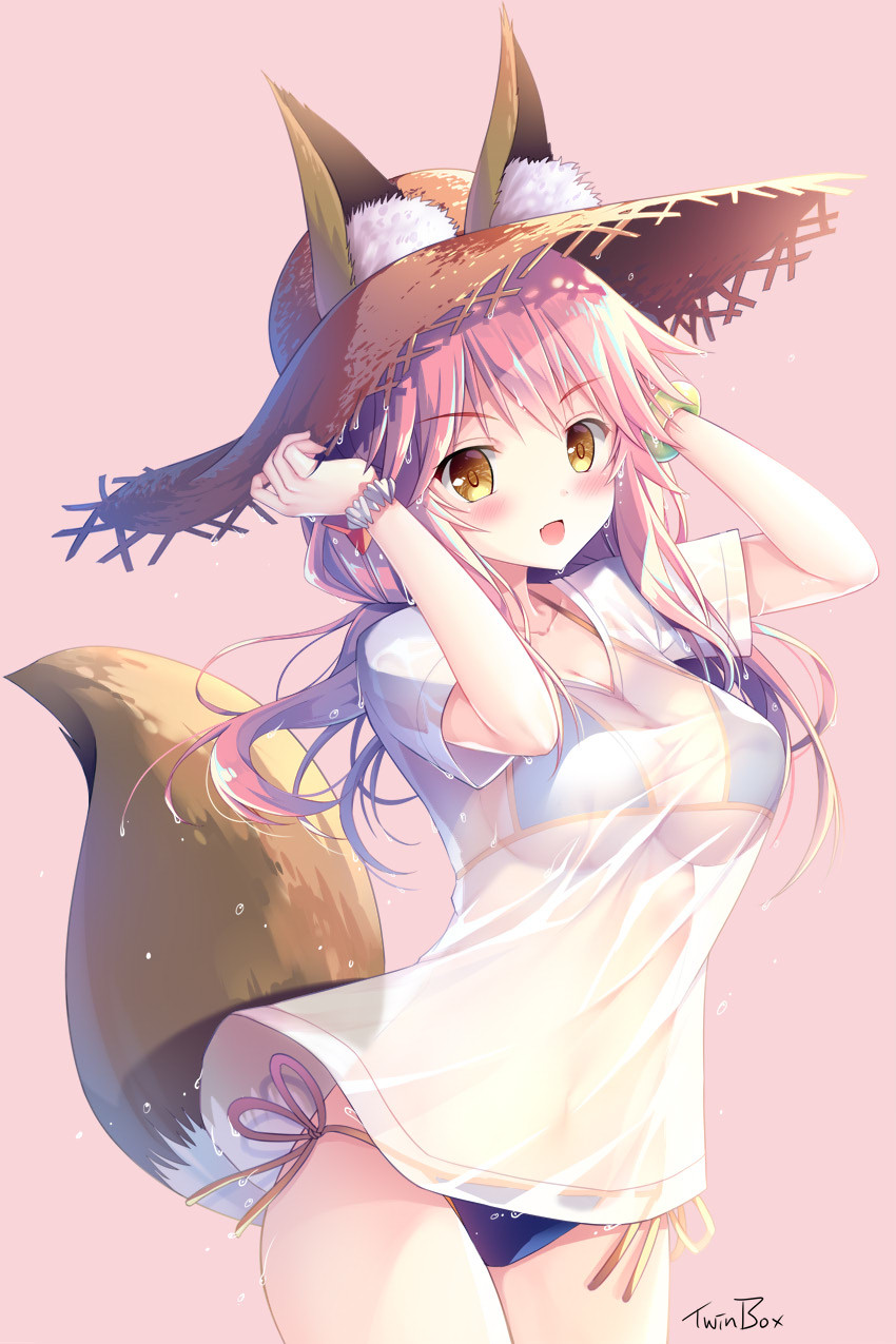 tamamo and tamamo no mae (fate and 2 more) drawn by sousouman