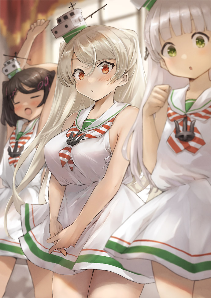 libeccio, conte di cavour, maestrale, and scirocco (kantai collection) drawn by toka_(marchlizard)