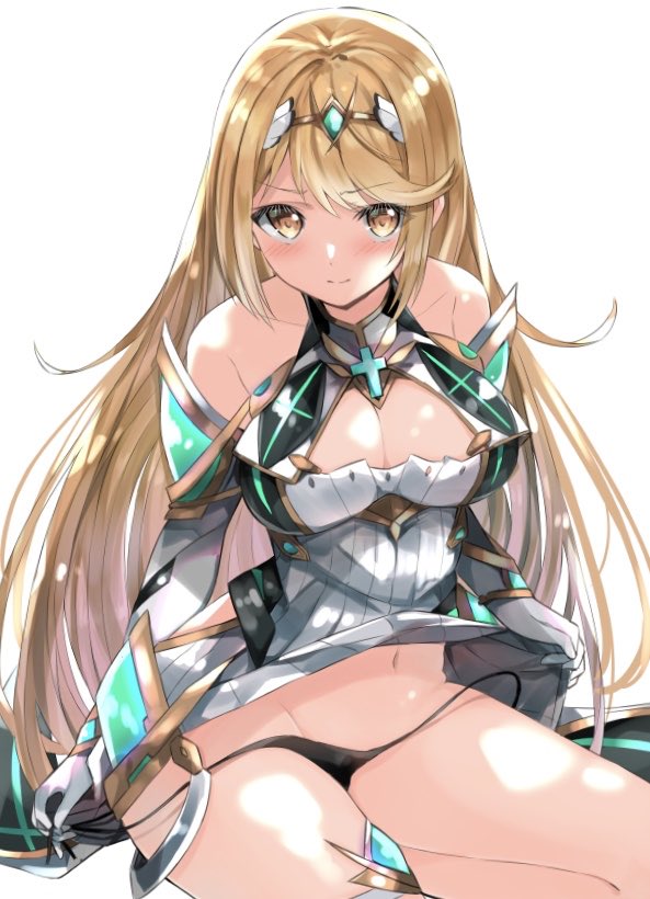 mythra (xenoblade chronicles and 1 more) drawn by tomura2maru