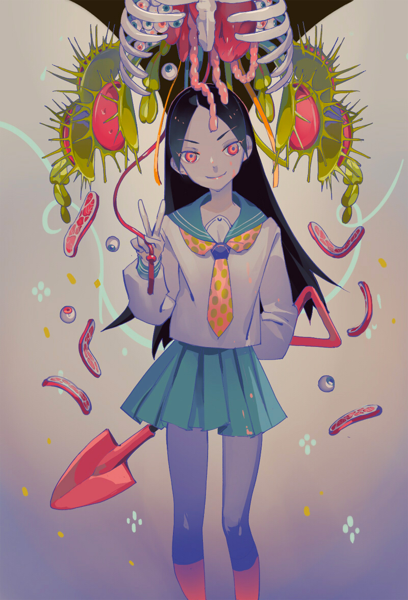 kitsu chiri (sayonara zetsubou sensei) drawn by clea_(geee13)