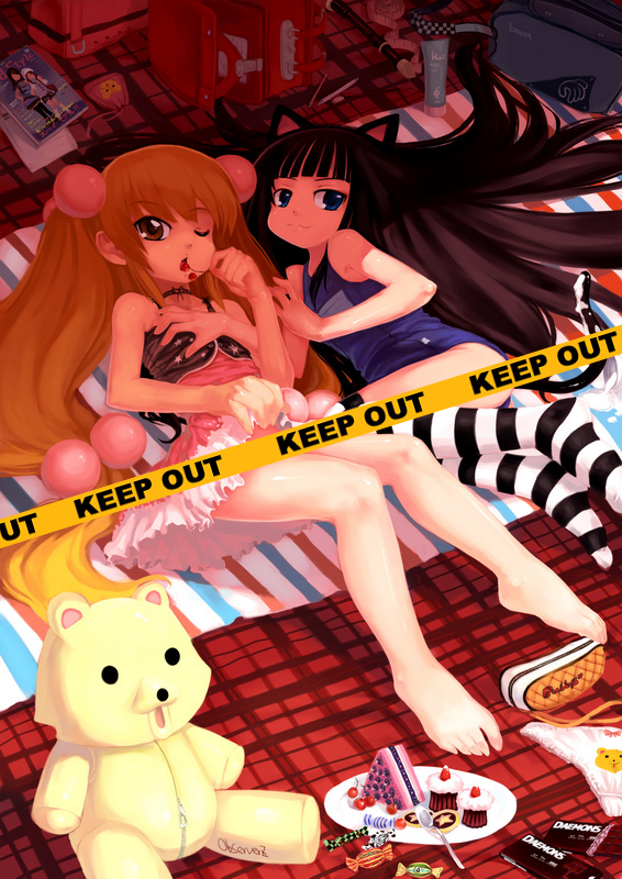 kokonoe rin and kagami kuro (kodomo no jikan) drawn by observerz