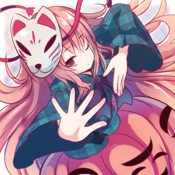 hata no kokoro (touhou) drawn by beni_shake