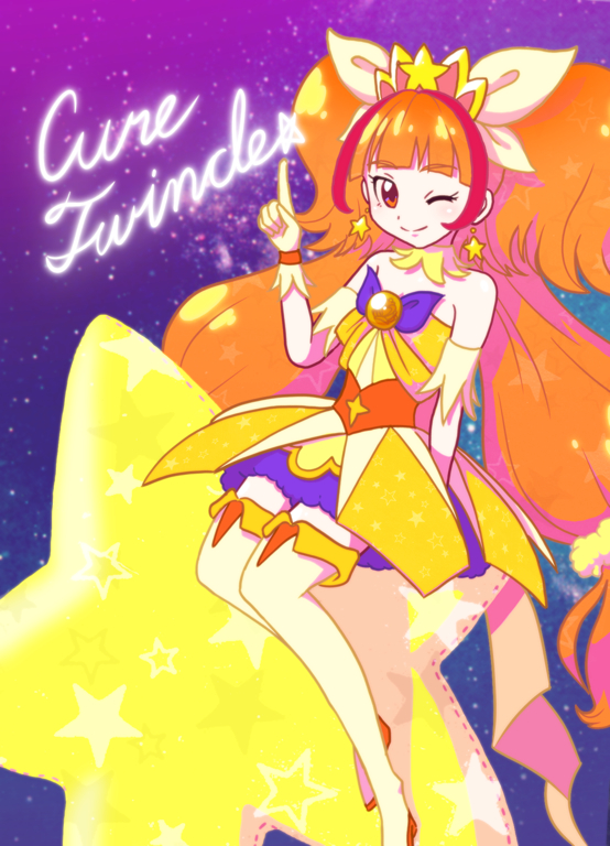 amanogawa kirara and cure twinkle (precure and 1 more) drawn by oponpong