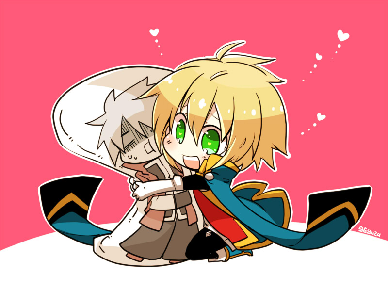 ragna the bloodedge and jin kisaragi (blazblue) drawn by kuro_yuzu