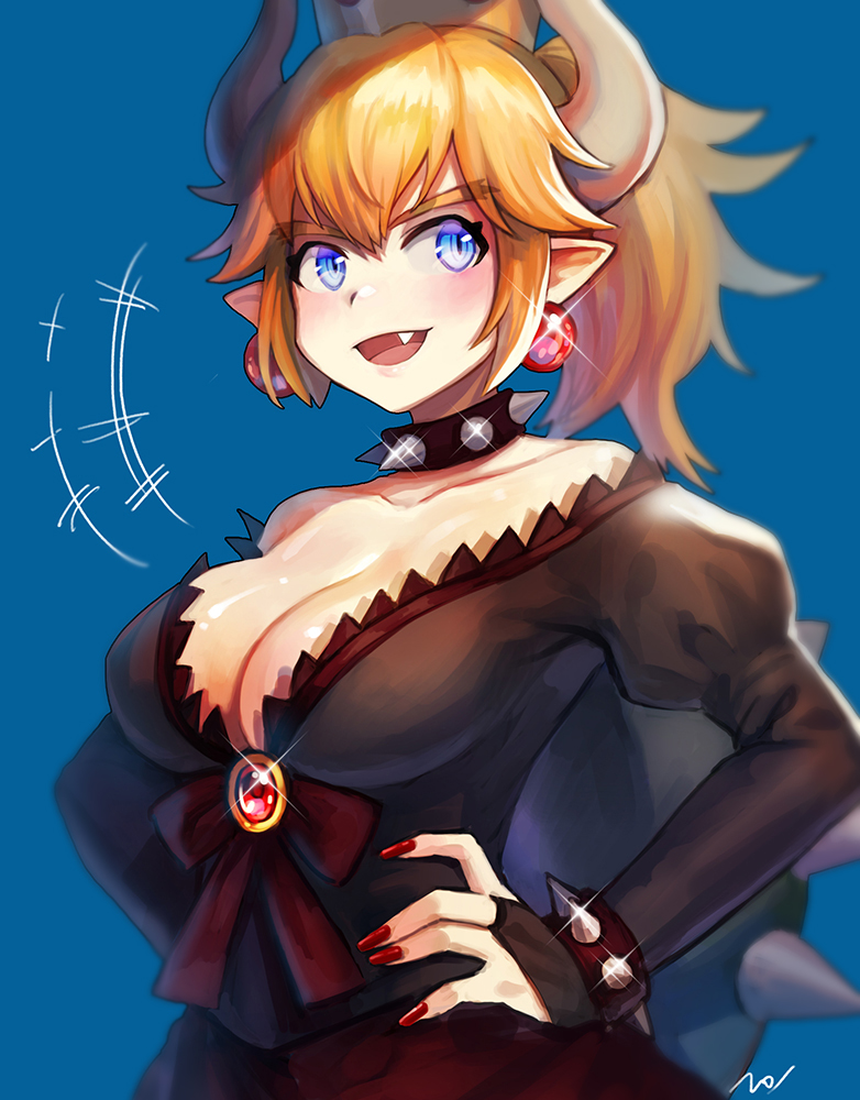 bowsette (mario and 1 more) drawn by noixen