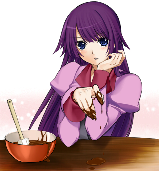 senjougahara hitagi (monogatari and 1 more) drawn by yamada_ichizoku