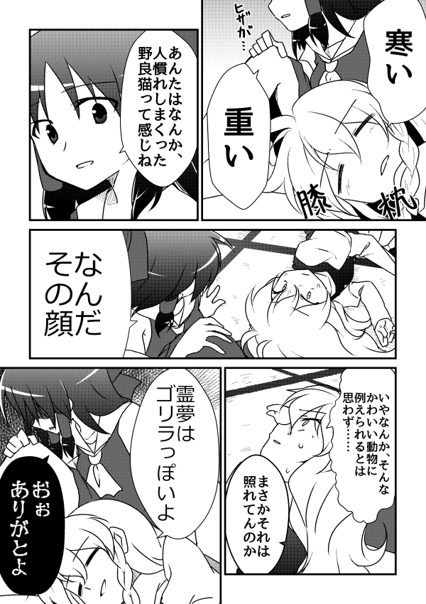hakurei reimu and kirisame marisa (touhou) drawn by dairi