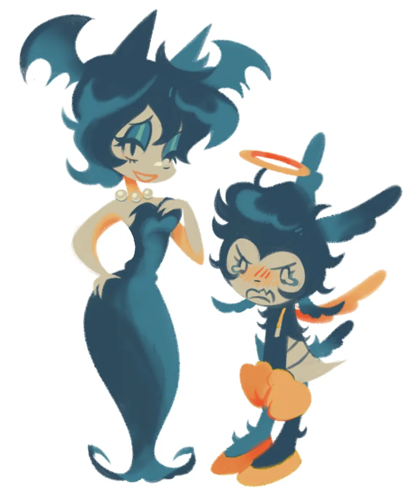 batty boop poppy and divina poppy (original) drawn by poppy_(p0ply)
