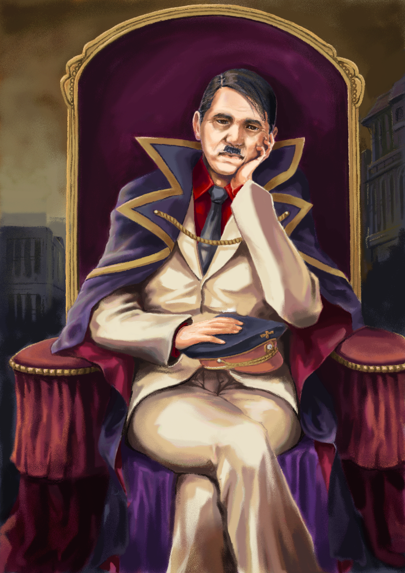 ushiromiya battler and adolf hitler (real life and 1 more) drawn by futanari_(artist)