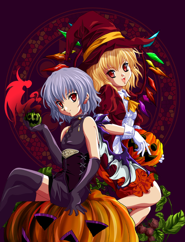remilia scarlet and flandre scarlet (touhou) drawn by aka_ringo