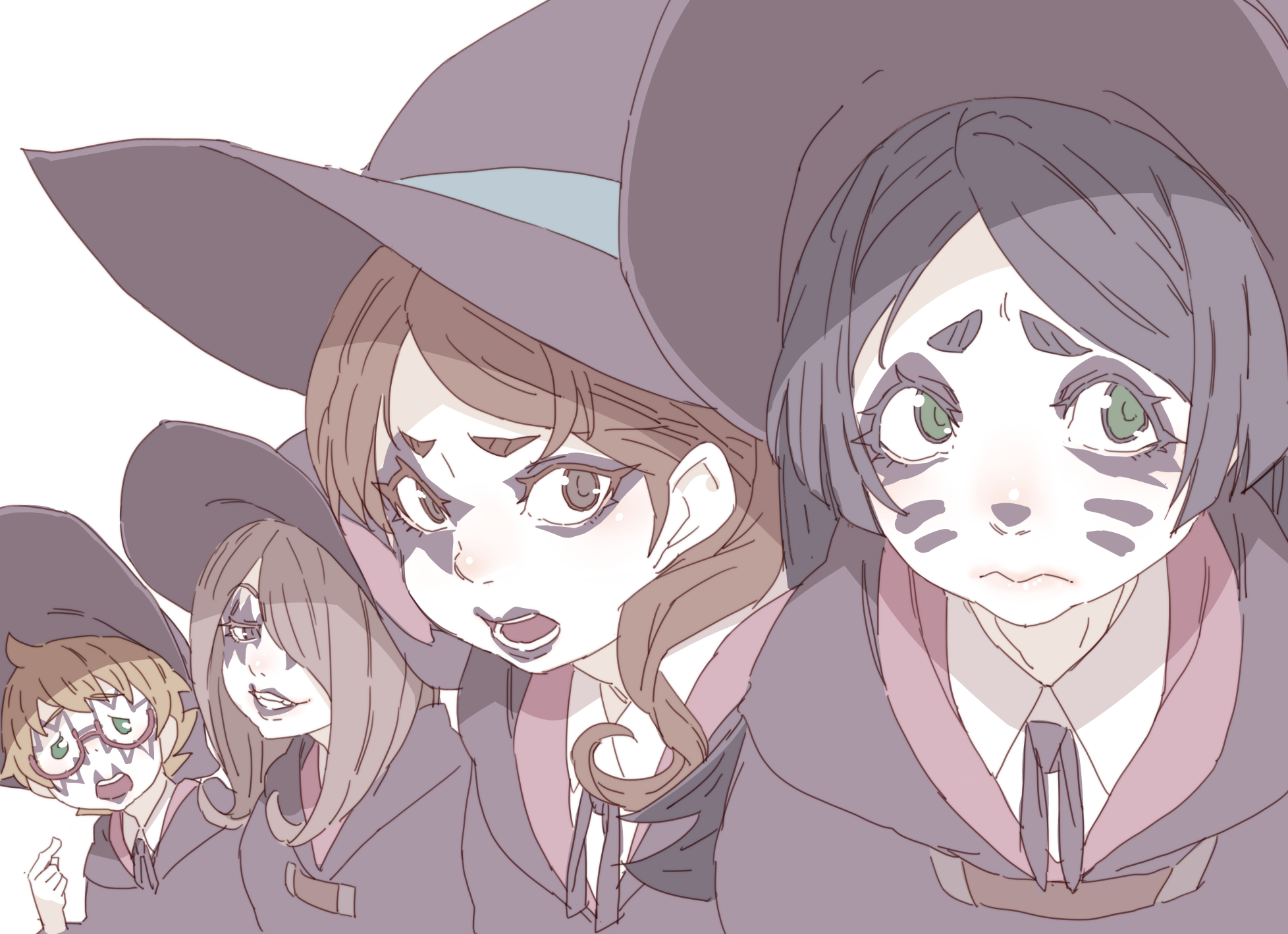 Sucy Manbavaran Lotte Jansson Barbara Parker Hanna England Peter Criss And 3 More Little Witch Academia And 1 More Drawn By Tasaka Shinnosuke Danbooru