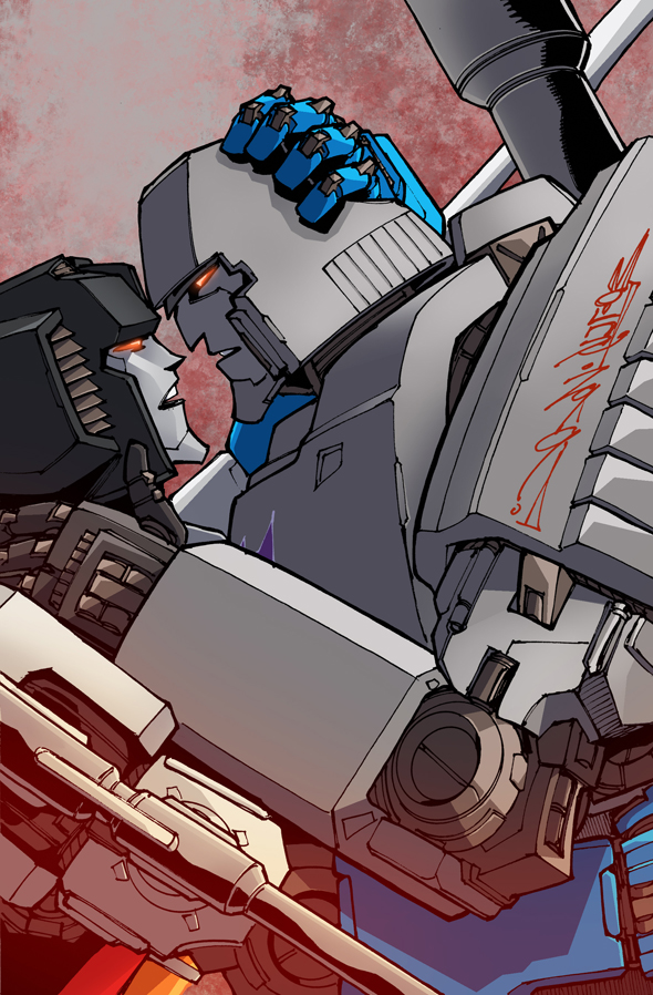 megatron and starscream (transformers and 1 more) drawn by alex_milne