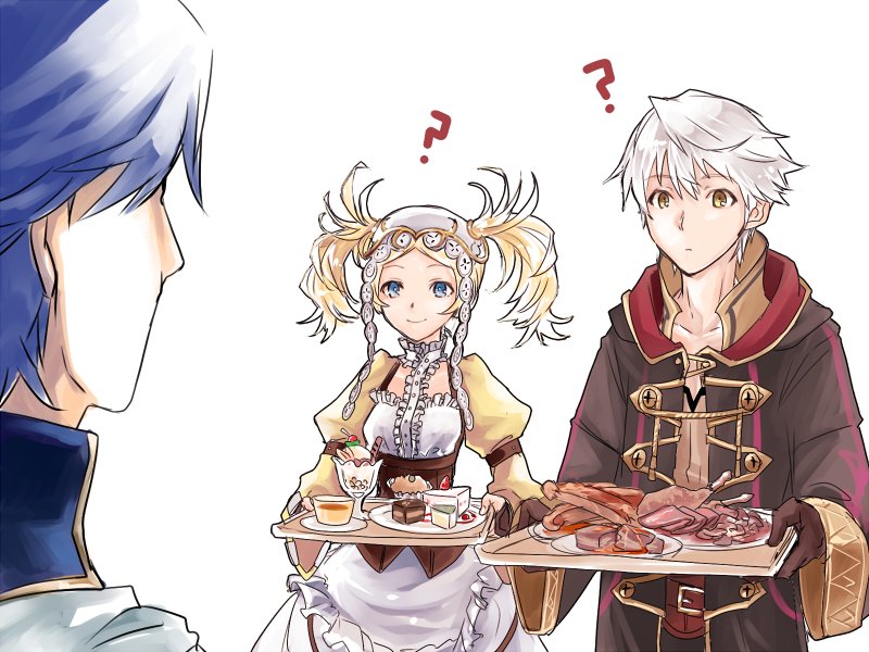 male robin, chrom, and lissa (fire emblem and 1 more) drawn by yamada_(ymdroygbiv)