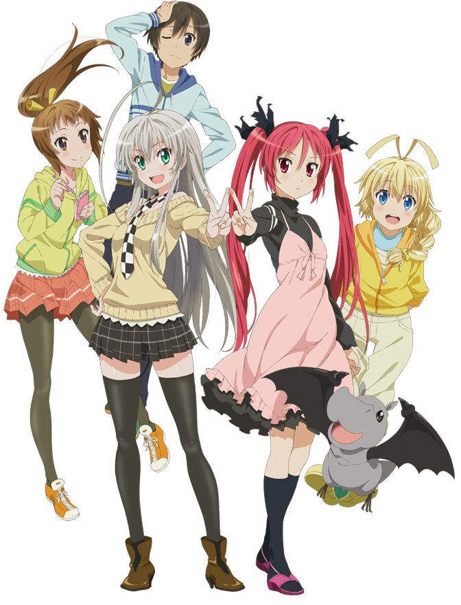 nyarlathotep, cthugha, hastur, yasaka mahiro, shantak, and 1 more (haiyore! nyaruko-san)