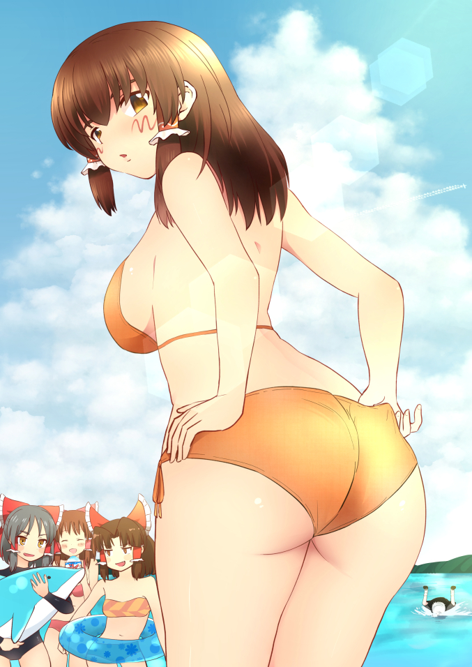 hakurei reimu, kirisame marisa, benikurage, uzuki, kanna, and 2 more (touhou and 1 more) drawn by meis_(terameisu)