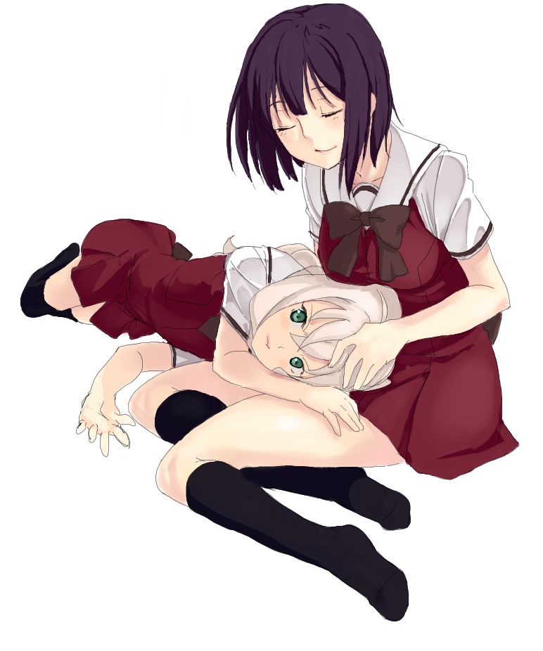kawamura reo and sawaguchi mai (sono hanabira ni kuchizuke wo) drawn by kirisato_itsuki