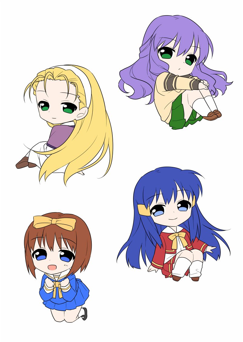 amasawa ikumi, kanuma youko, mima haruka, and nakura yui (moon) drawn by touon