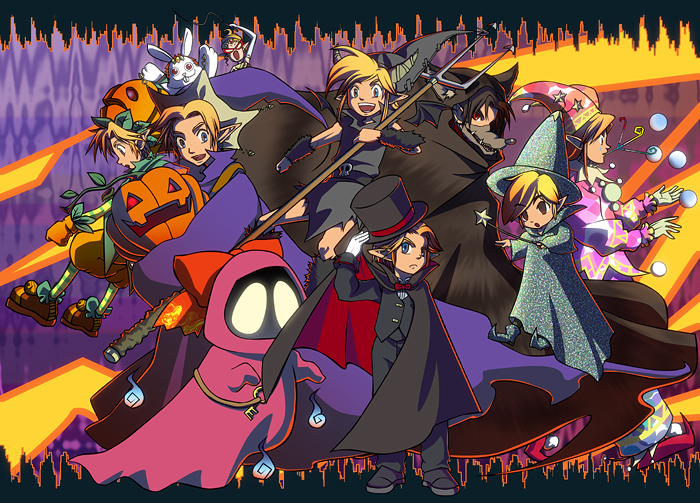 link, toon link, young link, dark link, poe, and 1 more (the legend of zelda and 3 more) drawn by ms_810