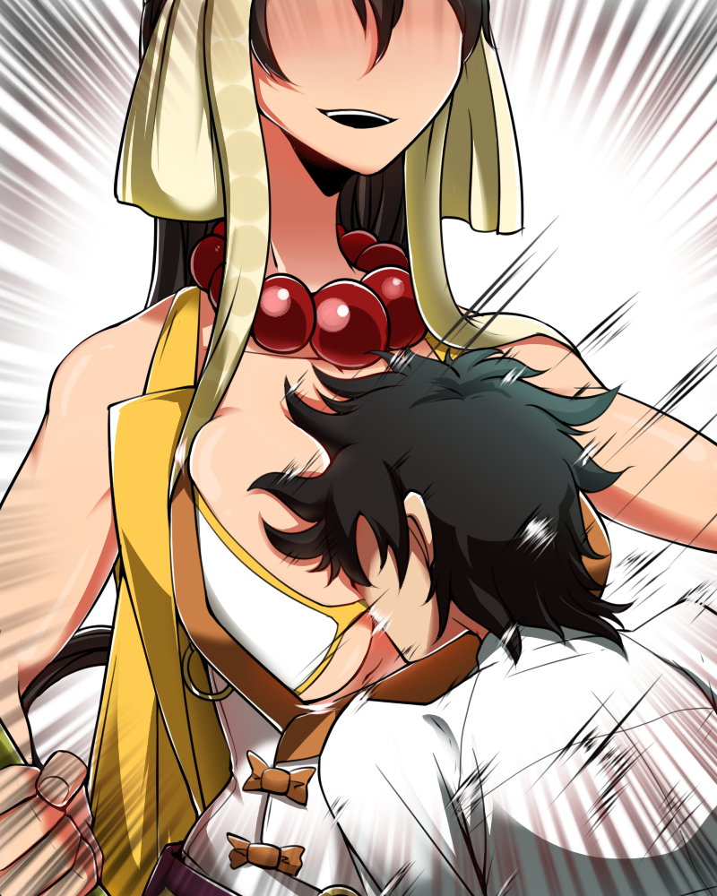 fujimaru ritsuka and xuangzang sanzang (fate and 1 more) drawn by neshia_(tsaqif0309)