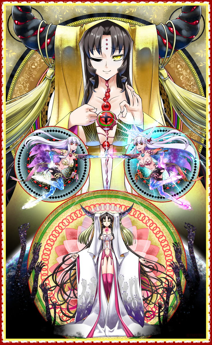 sessyoin kiara and kama (fate and 1 more) drawn by takuteks