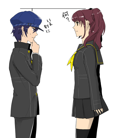 shirogane naoto and kujikawa rise (persona and 1 more) drawn by yuka_(pixiv_id1607442)
