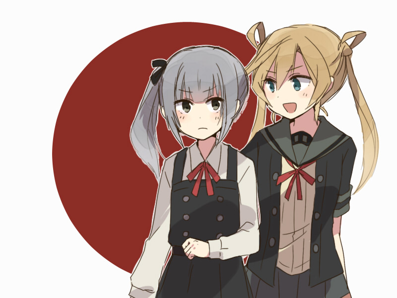 kasumi, kasumi kai ni, and abukuma (kantai collection) drawn by annin_musou