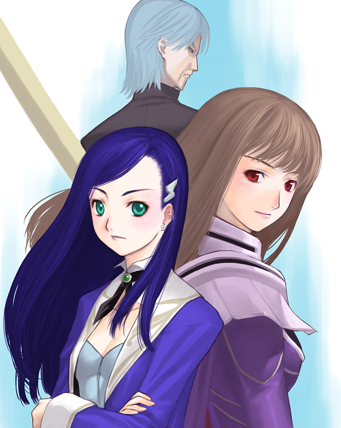 shizuru viola, natsuki kruger, and maria graceburt (my-otome) drawn by sakamoto_mineji