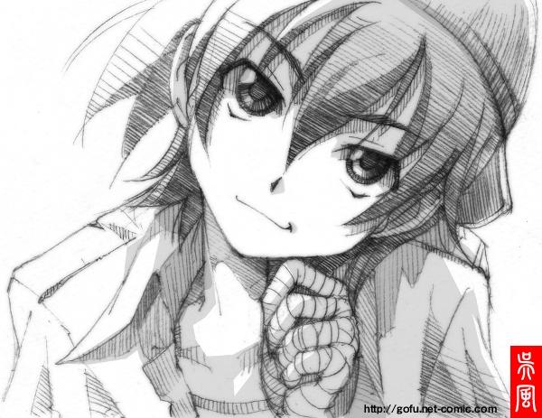 kanbaru suruga (monogatari and 1 more) drawn by gofu