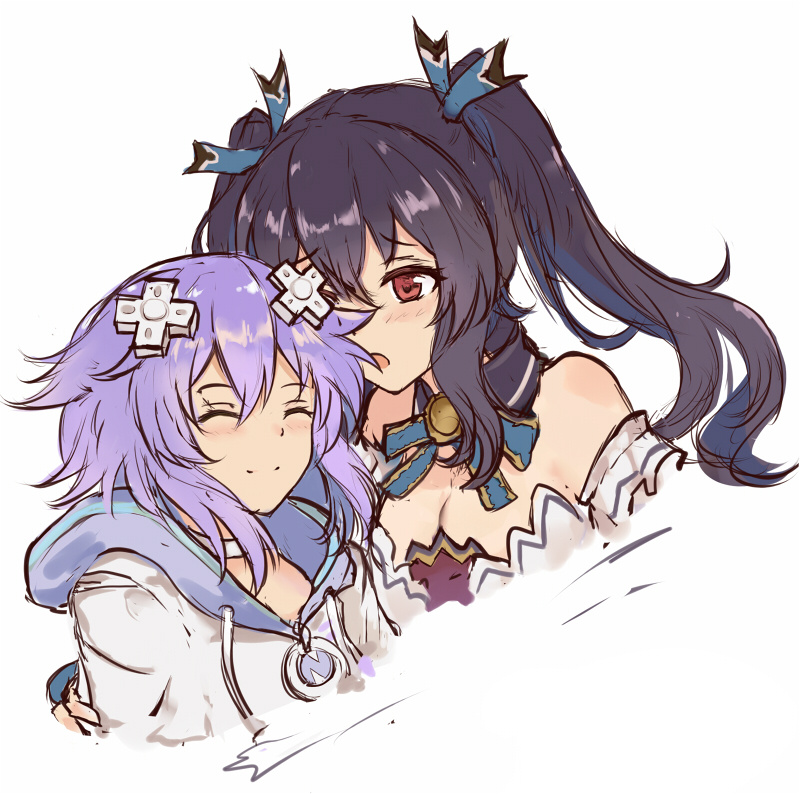 neptune and noire (neptune and 1 more) drawn by white_crow