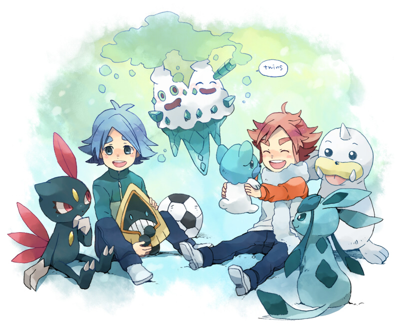 glaceon, sneasel, fubuki shirou, dewgong, snorunt, and 3 more (pokemon and 2 more) drawn by hiyokko_ep