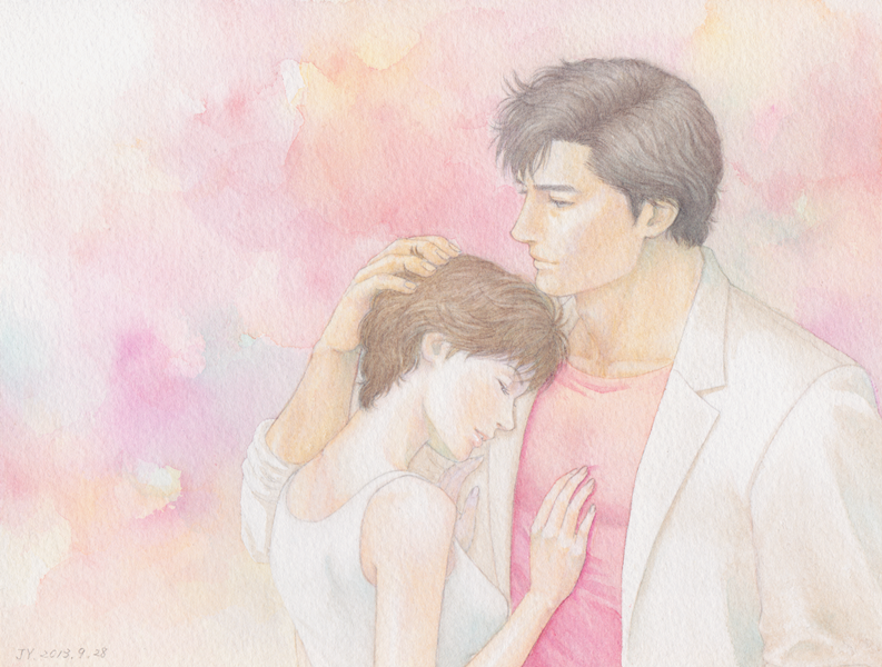 saeba ryou and makimura kaori (city hunter) drawn by jy_(xyz-1919)